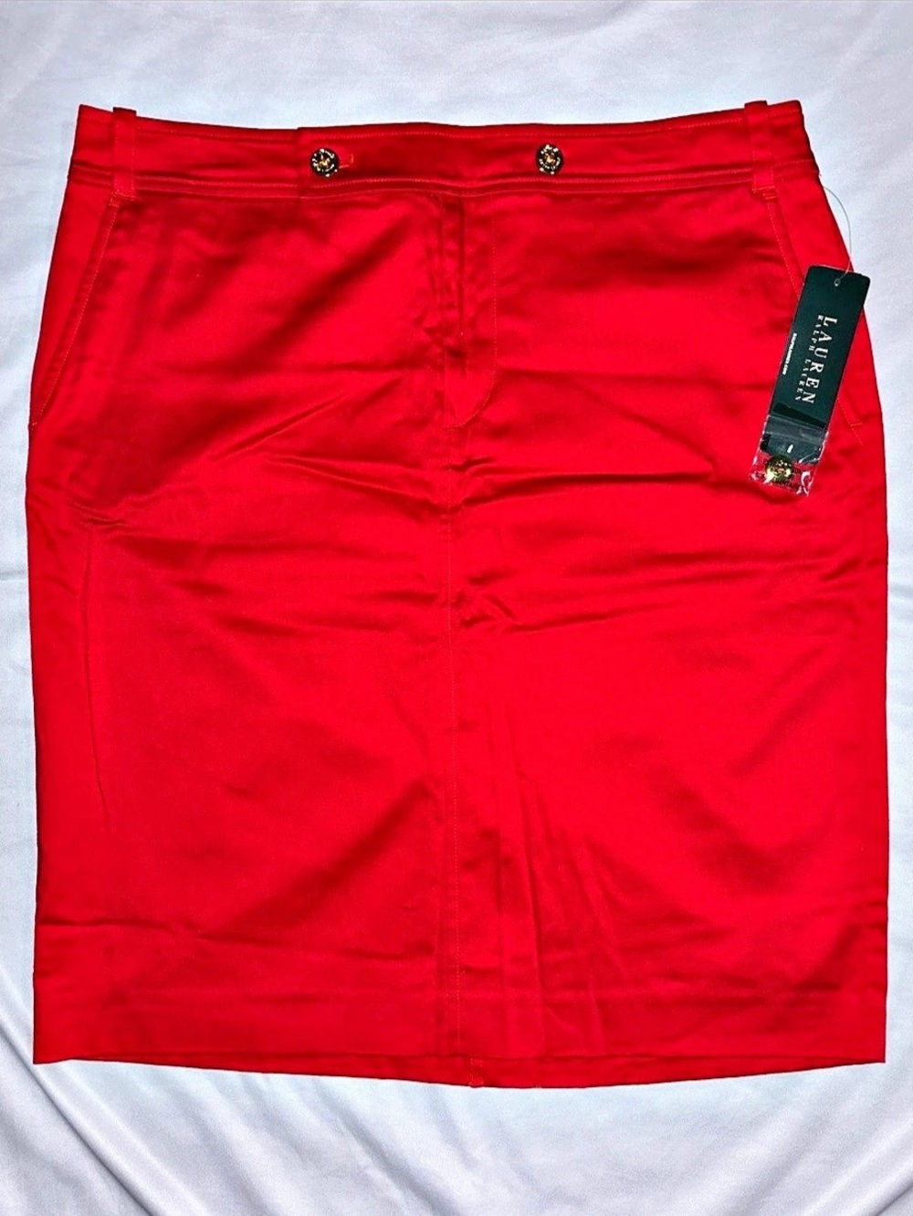 Ralph Lauren NWT Pencil Skirt - Cherry Red - 12